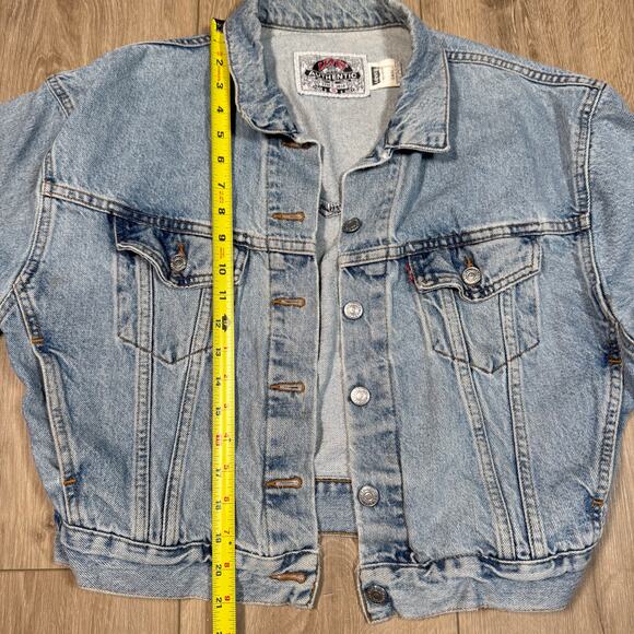 Vintage Levi's denim jacket womens small blue cropped trucker 90s - Picture 8 of 11